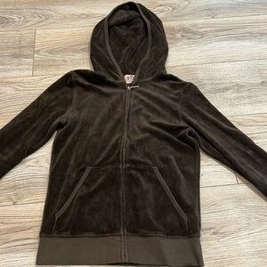 Brown terry cloth juicy couture hoodie